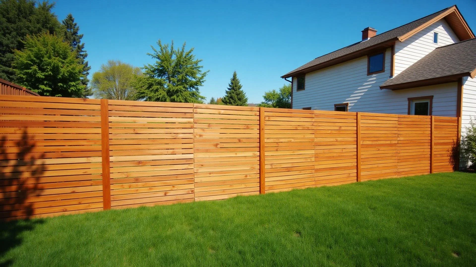 Custom wood fence installation for a Wilmington-area home