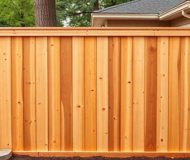 Professional wood fence installation